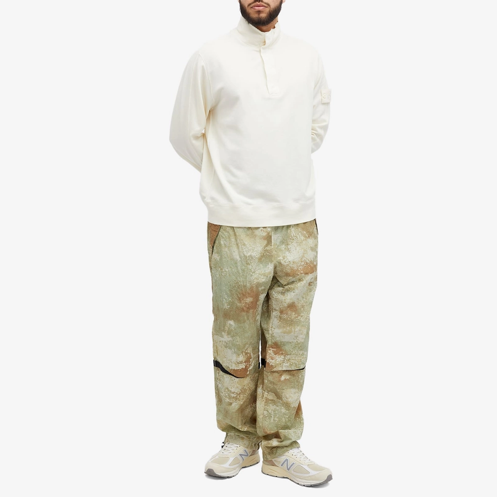 Stone Island Men's Ghost Half Zip Sweat Natural